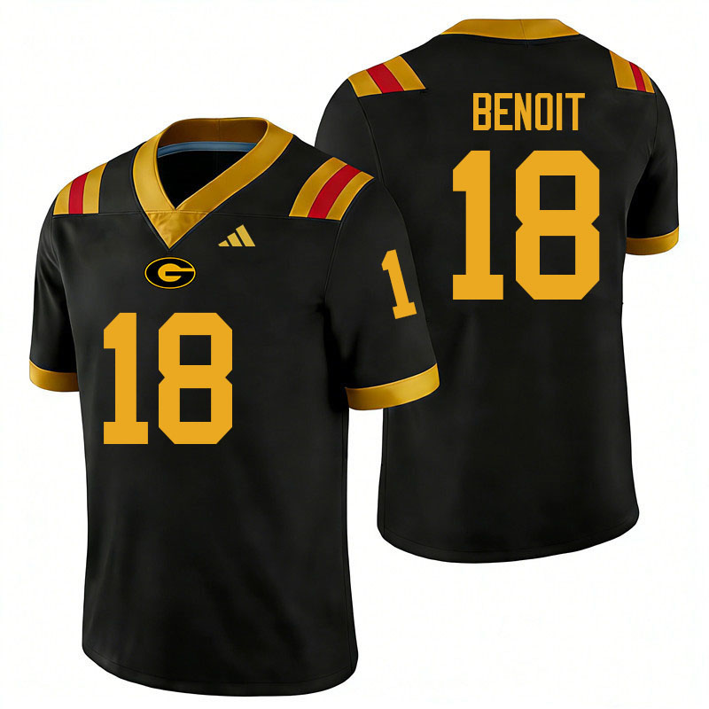 Grambling State Tigers #18 Hayden Benoit College Football Jerseys,Uniforms-Black